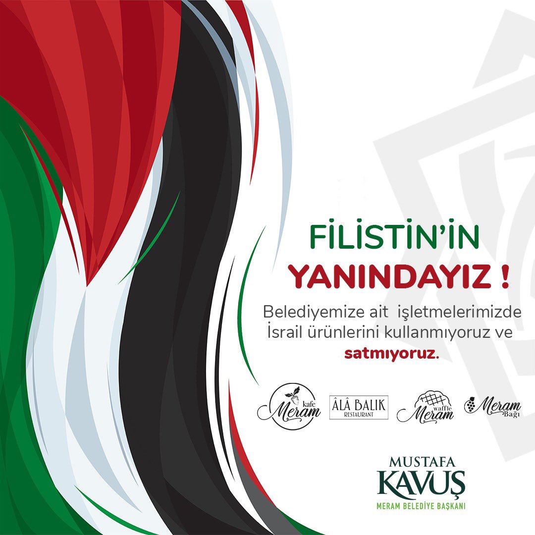 kafemeram's tweet photo. Filistin halkının yanındayız. 🇵🇸 🇹🇷
İsrail ürünlerini işletmelerimizde 
kullanmıyoruz ve satmıyoruz. https://t.co/Tw4vSS3Tno