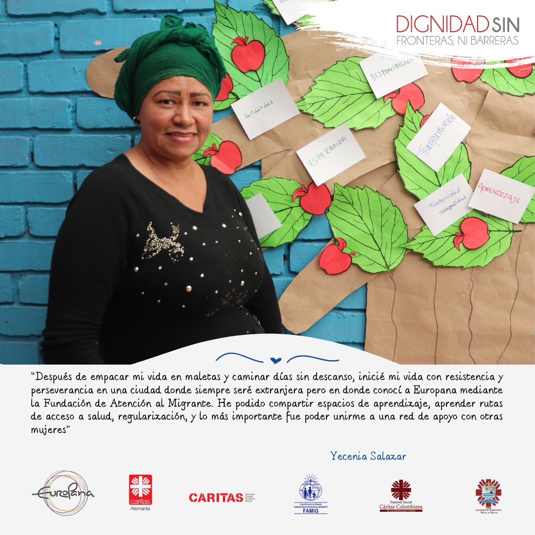 FamigColombia's tweet photo. Esta es la historia de personas que decidieron tomar un rumbo diferente a lo que tenían planeado para su futuro, ahora comparten con todos nosotros el resultado de estos cambios que alteraron el desarrollo de miles de familias. 
#FAMIG #EuroPana #DignidadSinFronterasNiBarreras https://t.co/PRX2eQ56zt