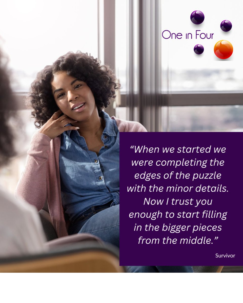 WeareOneinFour's tweet photo. We understand how much courage and resilience it takes to survive the effects of child sexual abuse, ask for help and embark on your counselling journey. We are here to help. You are not alone.
Get in touch with us today.
#supportingsurvivors #youarenotalone #oneinfour https://t.co/2Byf5jbbVA