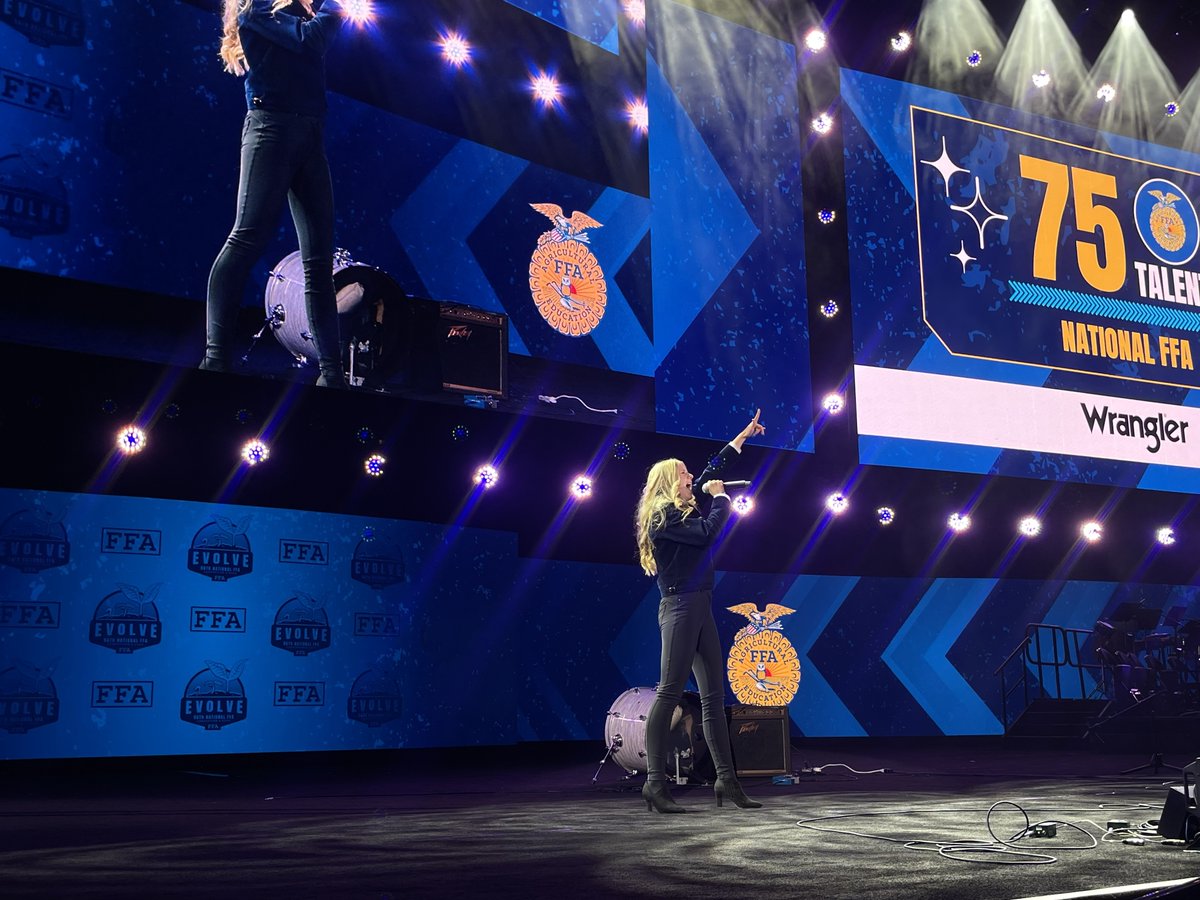 NationalFFA's tweet photo. The National FFA Talent Show is a dazzling showcase of the incredible skills and talents possessed by FFA members from across the country. ✨

#FFA23 #NationalFFA #FFA  #ConventionAndExpo https://t.co/lBZU8hHztG