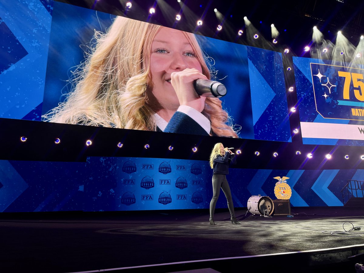 NationalFFA's tweet photo. The National FFA Talent Show is a dazzling showcase of the incredible skills and talents possessed by FFA members from across the country. ✨

#FFA23 #NationalFFA #FFA  #ConventionAndExpo https://t.co/lBZU8hHztG