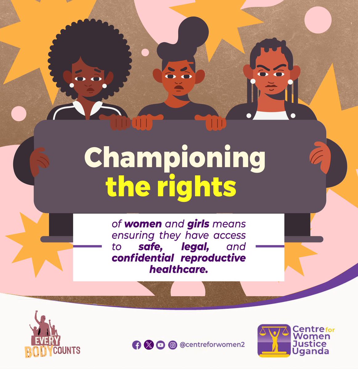 It's only when we collectively agree to champion the rights of all human beings that autonomy and body integrity will be realized. Tukolele wamu okutukiriza kino.🤝🏿 #CentreforWomenJusticeUganda