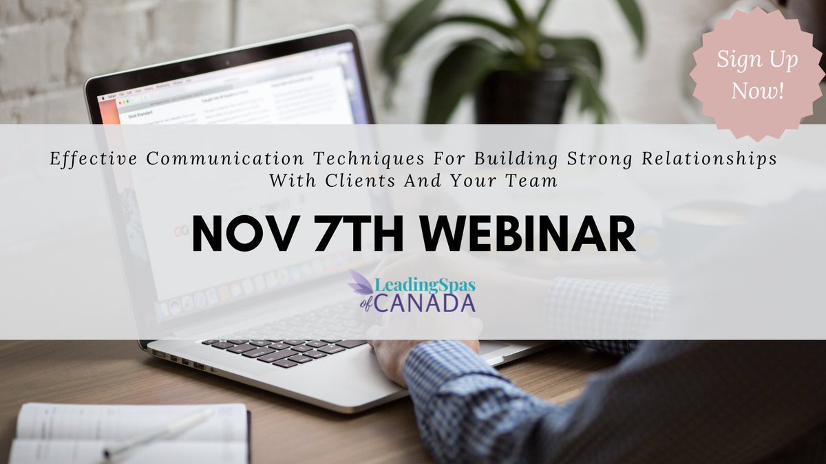Uncover the secret of thriving #spa businesses in this EXCLUSIVE #webinar on communication. This immersive session is designed to enhance your communication toolbox, enabling you to form lasting bonds &amp; foster a harmonious work environment. 

Sign up now: bit.ly/3u3VSa8