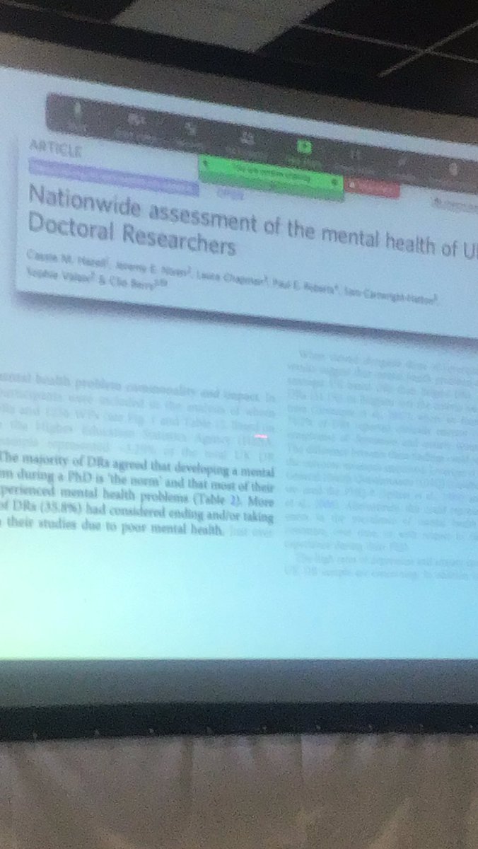 Richy Hetherington (@richyncl) on Twitter photo The majority of PhD say āDeveloping a mental health problem is a normalā <a href="/RobbySeaborne/">Robert Seaborne</a> pointing to the seriousness of the issue of research culture #nepg2023 The majority of PhD say āDeveloping a mental health problem is a normalā <a href="/RobbySeaborne/">Robert Seaborne</a> pointing to the seriousness of the issue of research culture #nepg2023