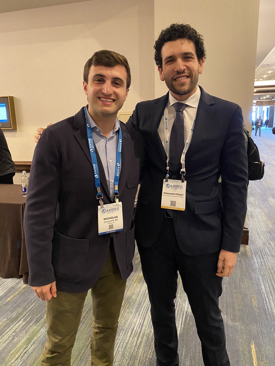 Arrived at <a href="/AAHKS/">AAHKS</a> yesterday and immediately got to see my great Italian friend <a href="/EmanueleChisari/">Emanuele Chisari MD PhD</a> deliver a solid presentation on intrasurgical contamination 🦠⚒️ <a href="/RothmanOrtho/">Rothman Orthopaedics</a>