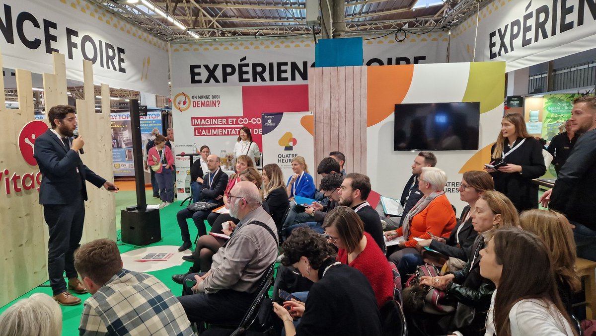 FoodTech Dijon Bourgogne-Franche-Comté (@lafoodtech) on Twitter photo C'est parti pour la finale du concours de start-ups "On mange quoi demain ?" 🚀 En partenariat avec <a href="/VitagoraGNS/">Vitagora</a> <a href="/terresunivia/">Terres Univia</a> <a href="/sodebo/">Sodebo</a> <a href="/lidlfrance/">Lidl France</a> 
À la Foire internationale et gastronomisur de #Dijon 🍽️ C'est parti pour la finale du concours de start-ups "On mange quoi demain ?" 🚀 En partenariat avec <a href="/VitagoraGNS/">Vitagora</a> <a href="/terresunivia/">Terres Univia</a> <a href="/sodebo/">Sodebo</a> <a href="/lidlfrance/">Lidl France</a> 
À la Foire internationale et gastronomisur de #Dijon 🍽️