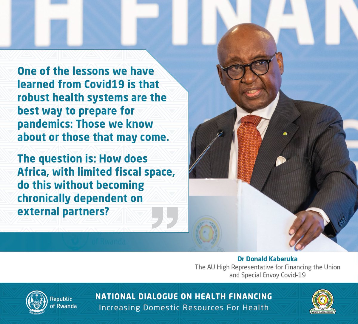 Robust health systems are the best way to prepare for and respond to pandemics. #HealthFinancing Dr @DonaldKaberuka