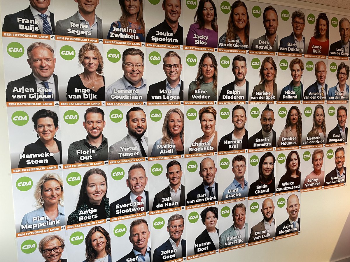 Heb de muur van m’n werkkamer wat opgevrolijkt. #topteam #teamCDA #trots