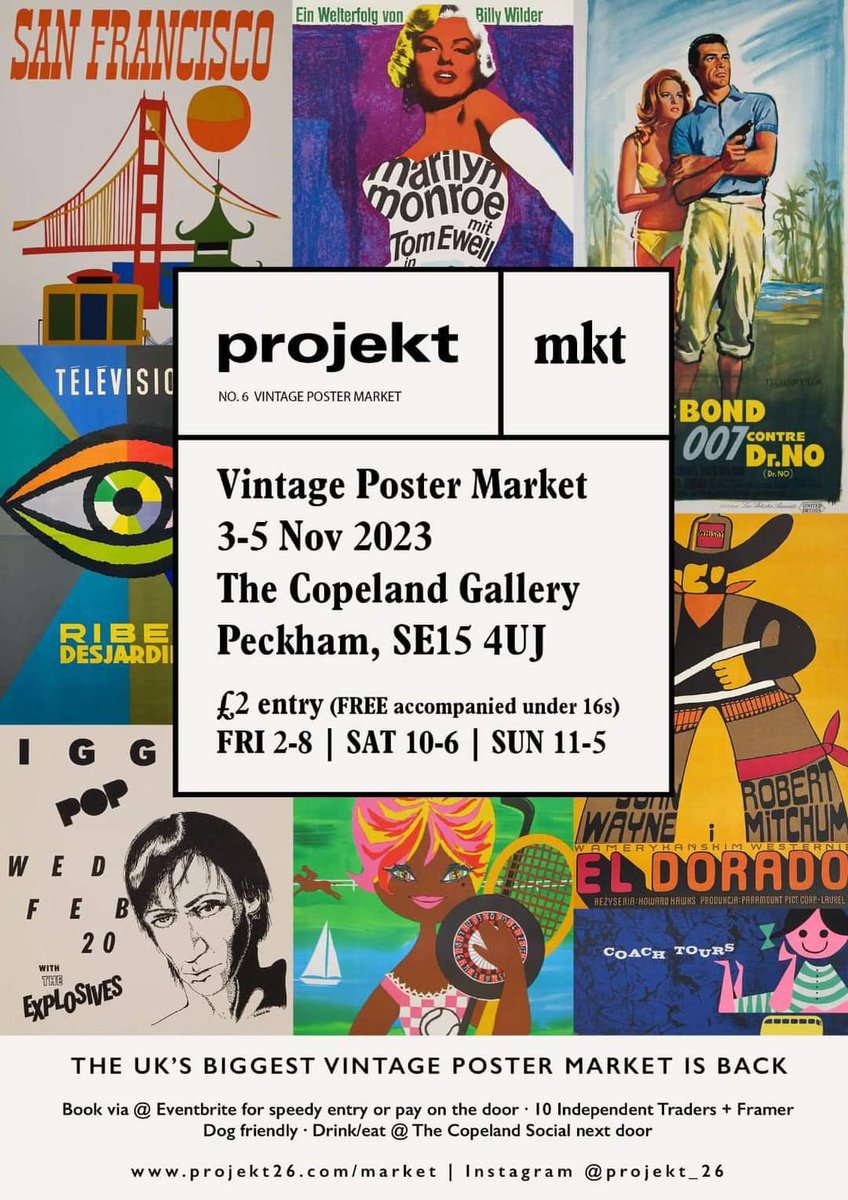 Anywhere near Peckham this weekend? Interested in vintage posters?....check this out #vintageposters #midcentury