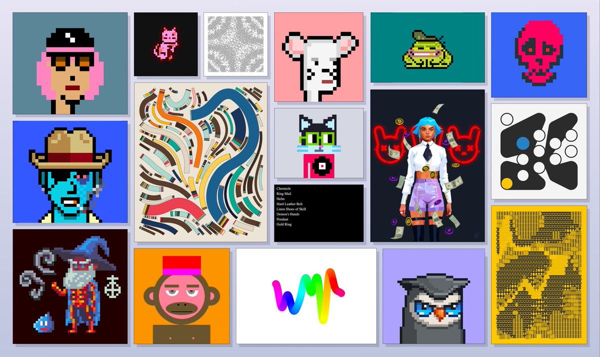 List of every on-chain collection in the top 200 all-time volume on <a href="/opensea/">OpenSea</a>:

CryptoPunks
Moonbirds
CrypToadz
Loot
Chromie Squiggles
Fidenza
CyberBrokers
Ringers
Terraforms
Nouns
CryptoSkulls
Autoglyphs
Mooncats
OnChainMonkey
Forgotten Runes
Anonymice
Chain Runners