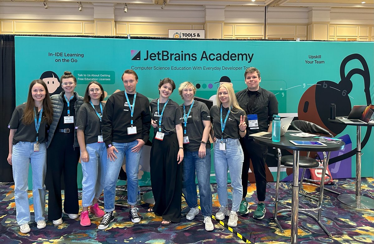 JetBrains_Edu's tweet image. #JetBrainsAcademy had a fantastic time at the #DevLearn conference last week! 🤩
Two days of endless insights, inspiring talks, and invaluable connections.
Thanks for stopping by our booth and see you next time!👋