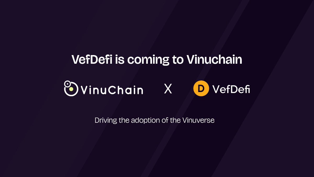 📢 @VefDefi #VinuChain'e geliyor! VefDefi, VinuChain üzerinde yeni tokeni $VFI tarafından yönetilen dApp paketi inşa ediyor. Önümüzdeki hafta indirimli ön satışta $VFI satın alma şansına hazır olun. @VefDefi VinuChain'e gelen birçok topluluk projesinin ilkidir. #onsatis…
