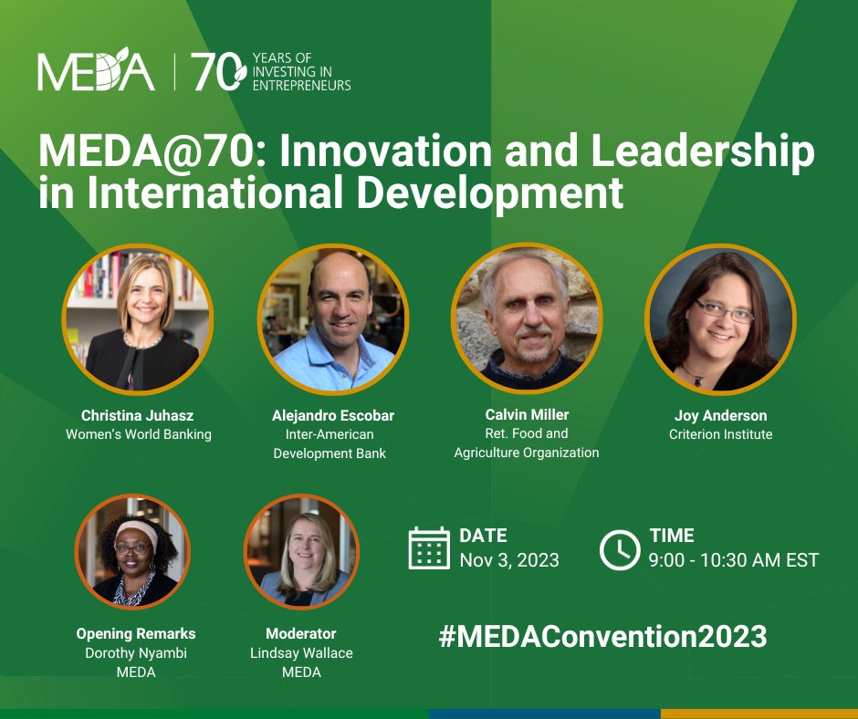 medadotorg's tweet image. Welcome to #MEDAConvention2023 Day 2️⃣! 

Starting at 9 AM EST, we began our &apos;MEDA@70: Innovation and Leadership in #InternationalDevelopment&apos; hybrid event 👥🎉

Celebrate along with us using #MEDAConvention2023 🌟