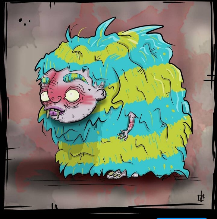 This may look like cozy, fluffy, colourful fur...but I assure you every strand is coarse back hair. Alright, some of it might be knee hair too...but the back of the knees.⁠
⁠