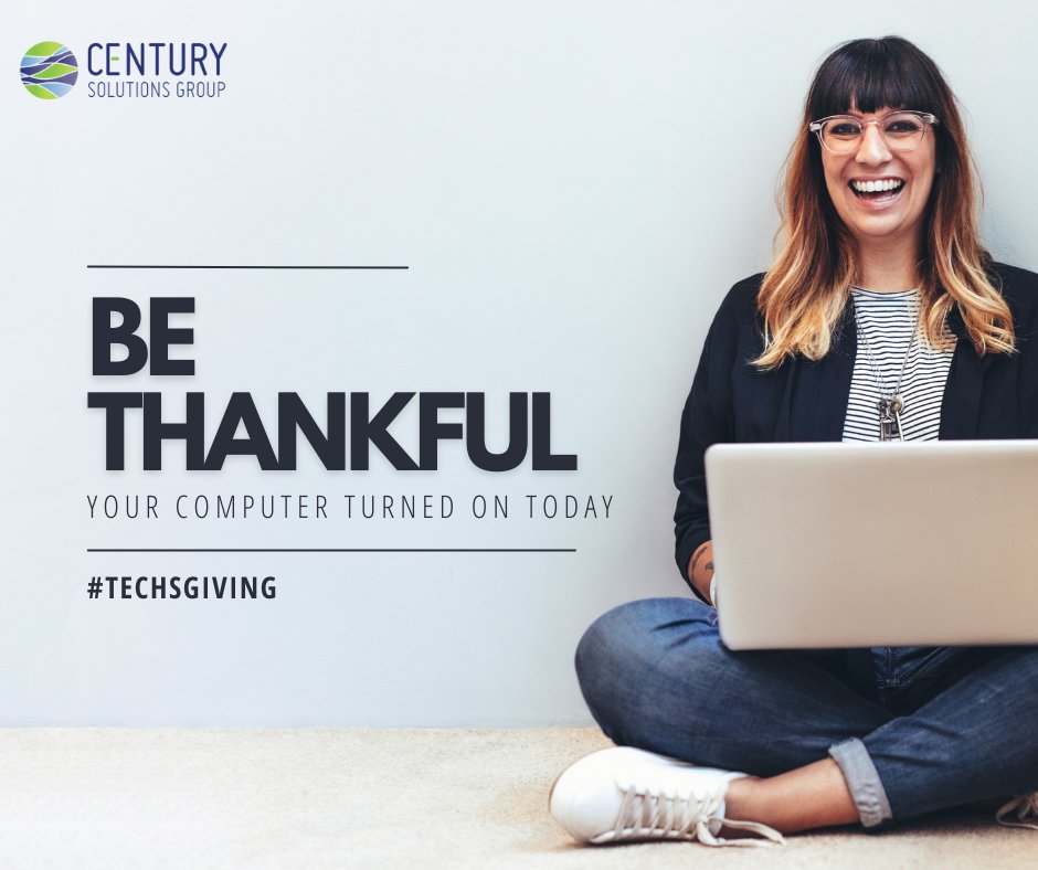 CenturyGroupIT's tweet image. 🦃 Grateful for my tech! 🙌🖥️ Shoutout to IT wizards who keep our digital lives running 24/7. 🦃🔒 #ThankfulTech #NoBlueScreens 🙏‍💻
