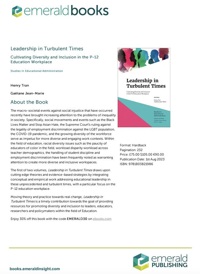 And the K12 companion book: books.emeraldinsight.com/page/detail/le…