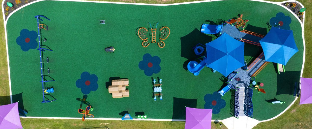 CunninghamRec's tweet photo. Crawl through the honeycomb climber, climb on the giant butterfly net and embark on a nature-filled adventure at Columbus County Playground in Whiteville, NC. When communities add nature-themed play activities, they help foster the love for nature. 🌻🦋🐝 https://t.co/qnUfcgGmgi