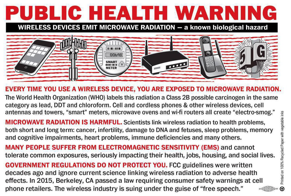 Wireless "safety" regulations are based on a thermal test only -- from 1989. 🤡

But wireless radiation harms DNA in many other ways besides heating it. You can develop brain tumors without your head ever feeling hot.

So text more and call less.

#HealthyLiving #ParentingTips