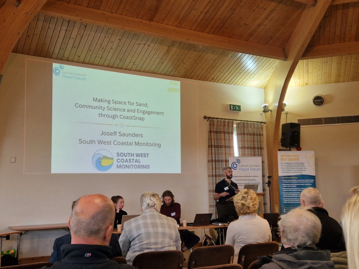 OfficialSWCM's tweet photo. More talks this afternoon on Making Space for Sand and their  great new website, check it out! @CornwallCouncil Looking at different #CoastSnap installations around the chosen 40 sites and ending on Time and Tide Bell at Par Beach! 🏖🔔 #CCFF2023 #MS4S https://t.co/m0Dw1VlP1U https://t.co/YlakSdMKTe