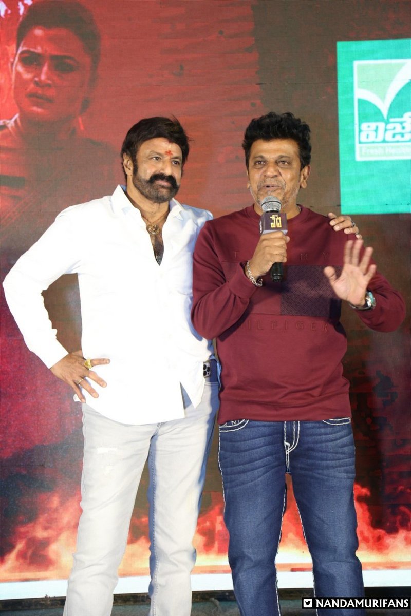 NbkUpdates's tweet photo. Wishing #KarunadaChakravarthy @NimmaShivanna and entire team of #Ghost a huge BlockBuster success on behalf of #GodofMassesNBK Fans ❤️‍🔥

#Ghost Telugu Version Grand Releasing Tomorrow 🔥💥

#NandamuriBalakrishna #Shivanna #shivarajkumar https://t.co/uP5rlKozVg