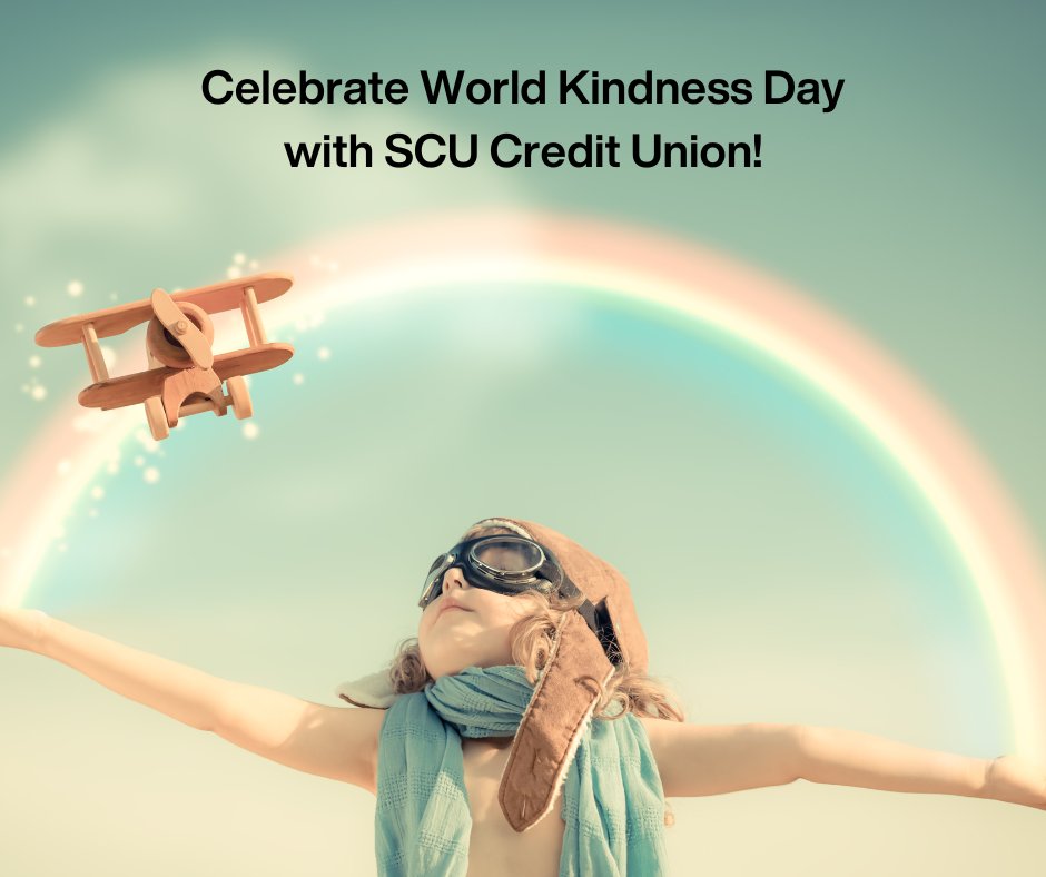 JoinSCU's tweet photo. SCU Credit Union is searching for local non-profits and charities to support #WorldKindnessDay. Let's celebrate the power of kindness together! Nominate your favorite local organization that's close to your heart by clicking here: https://t.co/EoHKJHvHXq https://t.co/onTvIJ8ugv