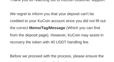otto_meta_'s tweet photo. Hi @kucoincom scammers! 
Kucoin went from "your deposit is stuck in the blockchain, we're truly sorry for your loss" to "KuCoin may assist in recovery the token with 40 USDT handling fee".
#kucoin #SCAM #ScamAlert #scammers 

cc: @KuCoinUpdates @KuCoinMod https://t.co/VPC3ovQDVw