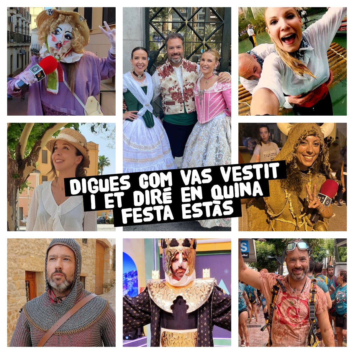 🪡 Digues com vas vestit i et diré en quina festa estàs. 

Carnestoltes, Moros i Cristians, fires modernistes, dimonis, fires medievals, festes populars... De festes, n'hi ha de ben variades, i amb <a href="/FasFesta/">Fas Festa</a> ens hem endinsat de ple en moltes. Quantes en reconeixes?🤔