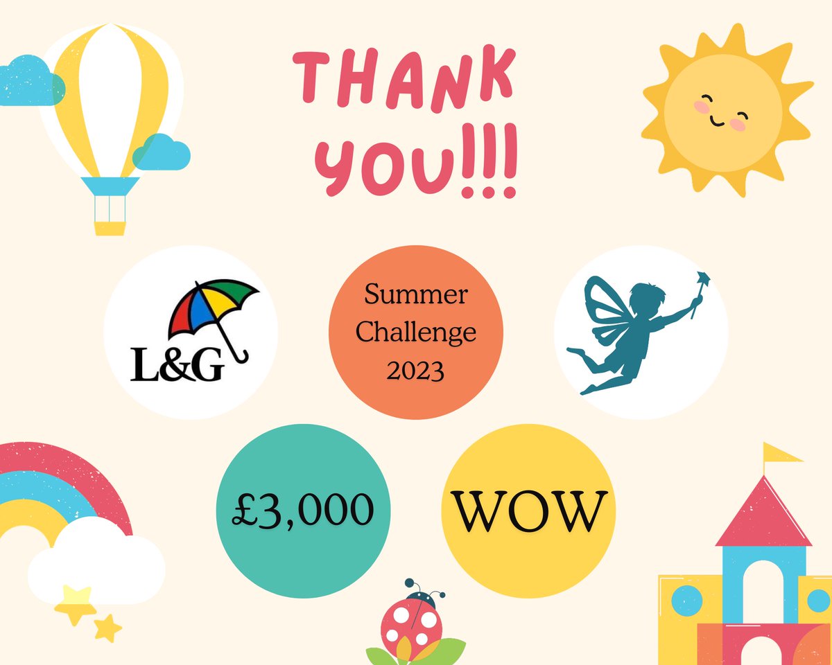 PyjamaFairies's tweet photo. We would like to say a huge THANK YOU to @landg_group for the £3,000 donation to us via their Summer Challenge 2023.
Pyjama Fairies were nominated by two amazing members of L&G staff #ThankYou
Love and fairy dust
Fairy Mango 🧚♂️
#pyjamafairies #ourfriends #legalandgeneral https://t.co/GN40f6bIKO