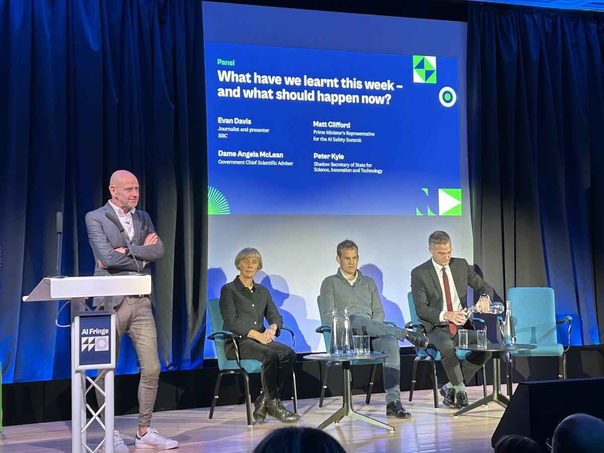 Natasha McCarthy (@ntshmccrthy) on Twitter photo ‘We need to engineer safety in from the start’ - <a href="/uksciencechief/">Government Office for Science</a> sets out the need to engineer AI models, with safety designed-in, rather than letting just them grow. Echoes our <a href="/RAEngNews/">Royal Academy of Engineering</a> session on Engineering Responsible AI at yesterday’s <a href="/AISummitFringe/">AI Fringe</a> #AISafetySummit ‘We need to engineer safety in from the start’ - <a href="/uksciencechief/">Government Office for Science</a> sets out the need to engineer AI models, with safety designed-in, rather than letting just them grow. Echoes our <a href="/RAEngNews/">Royal Academy of Engineering</a> session on Engineering Responsible AI at yesterday’s <a href="/AISummitFringe/">AI Fringe</a> #AISafetySummit