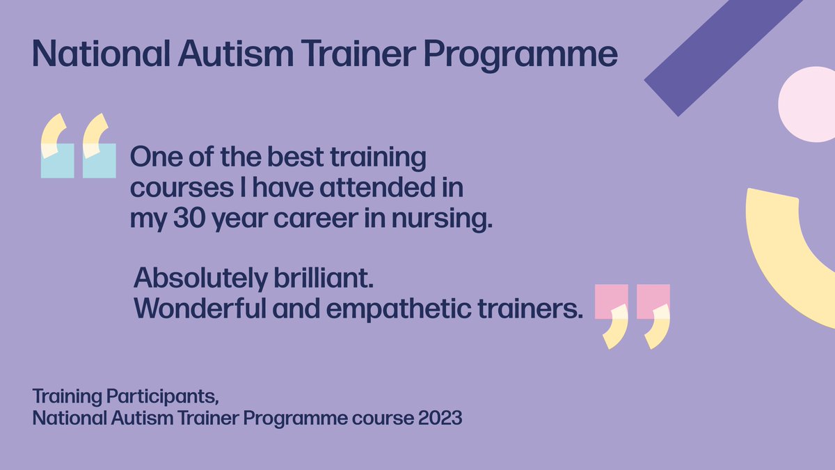 For NHS professionals working in adult and children and young people inpatient settings, there are only a few free places left to book on these National Autism Trainer Programme courses in November. Book individual dates below 👇