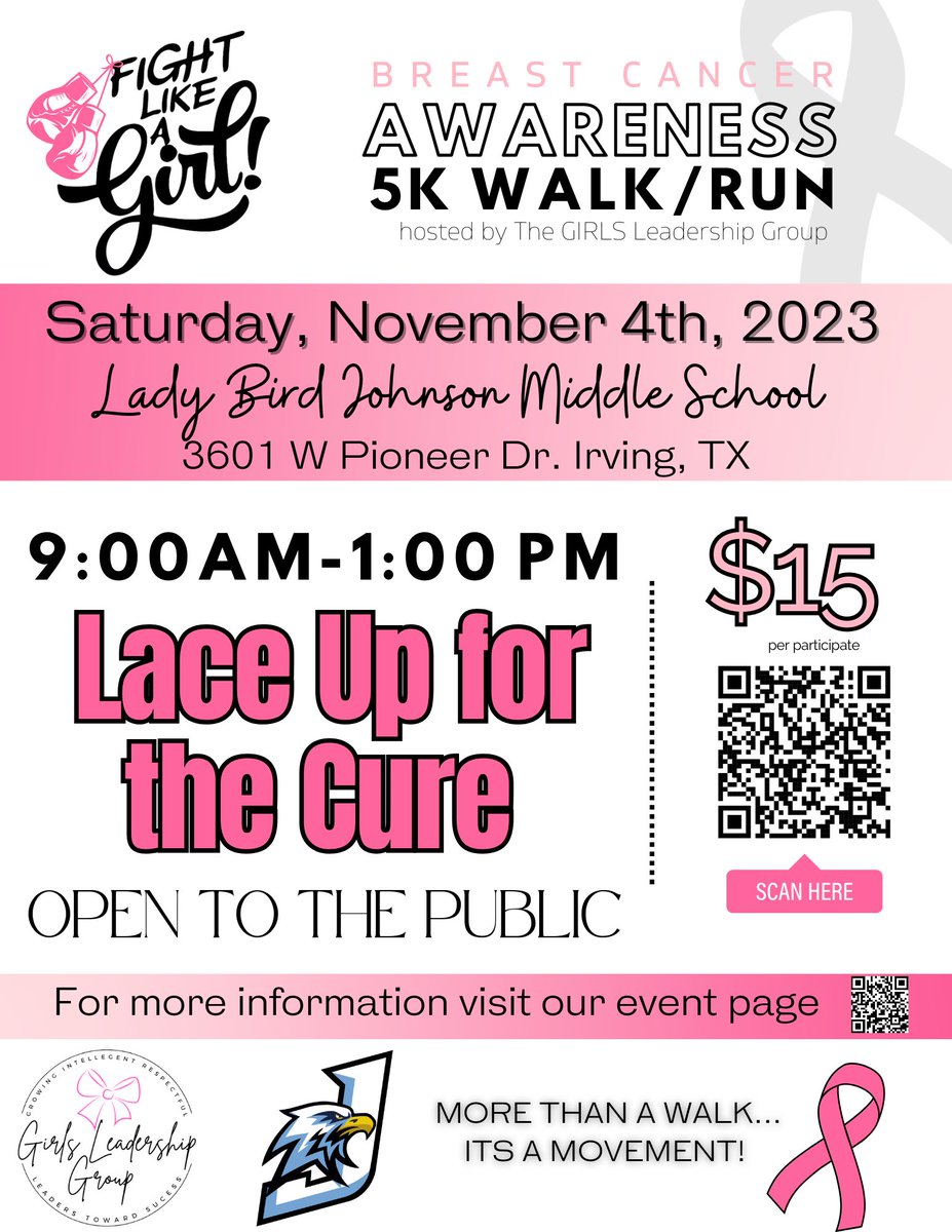 Join us tomorrow! 🩷🎀 <a href="/netzeroJMS/">Lady Bird Johnson MS</a> #IPINKICAN #BreastCancerAwareness