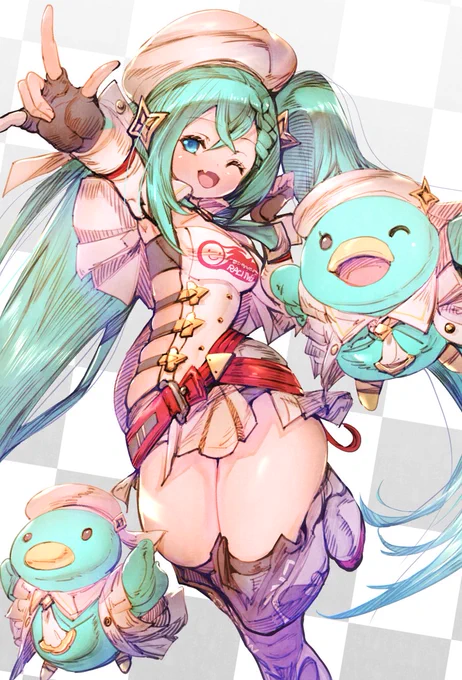 Day81今日はレーシングミク2023!ムチムチかっこいいですよね#100日チャレンジ#初音ミク 