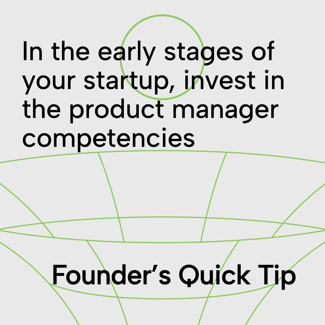 dberni's tweet photo. Quick tip for tech startup founders: In the early stages, prioritize product manager competencies!

@lennysan insights show most founders first hire developers. But don’t forget the importance of intertwining tech skills with a customer-focused approach. 1/2 https://t.co/teQZvgjVNO