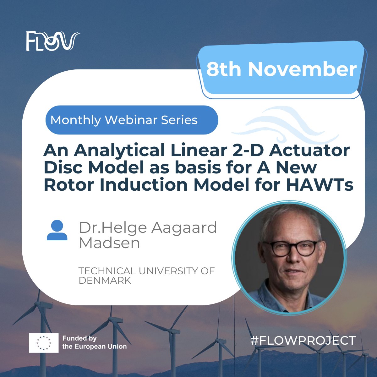 🌬️ Join us for an exciting #WindEnergy webinar with Dr. Helge Aaagaard Madsen from @DtuWind.

🗓️ Date: November 8, 2023 
📷 Time: 16.00 CET (08.00 MDT) 

🔗 Meeting ID: 893 0709 8960  | Passcode: EUR-AM-W1

 📷 Zoom link: us06web.zoom.us/j/89307098960?…
