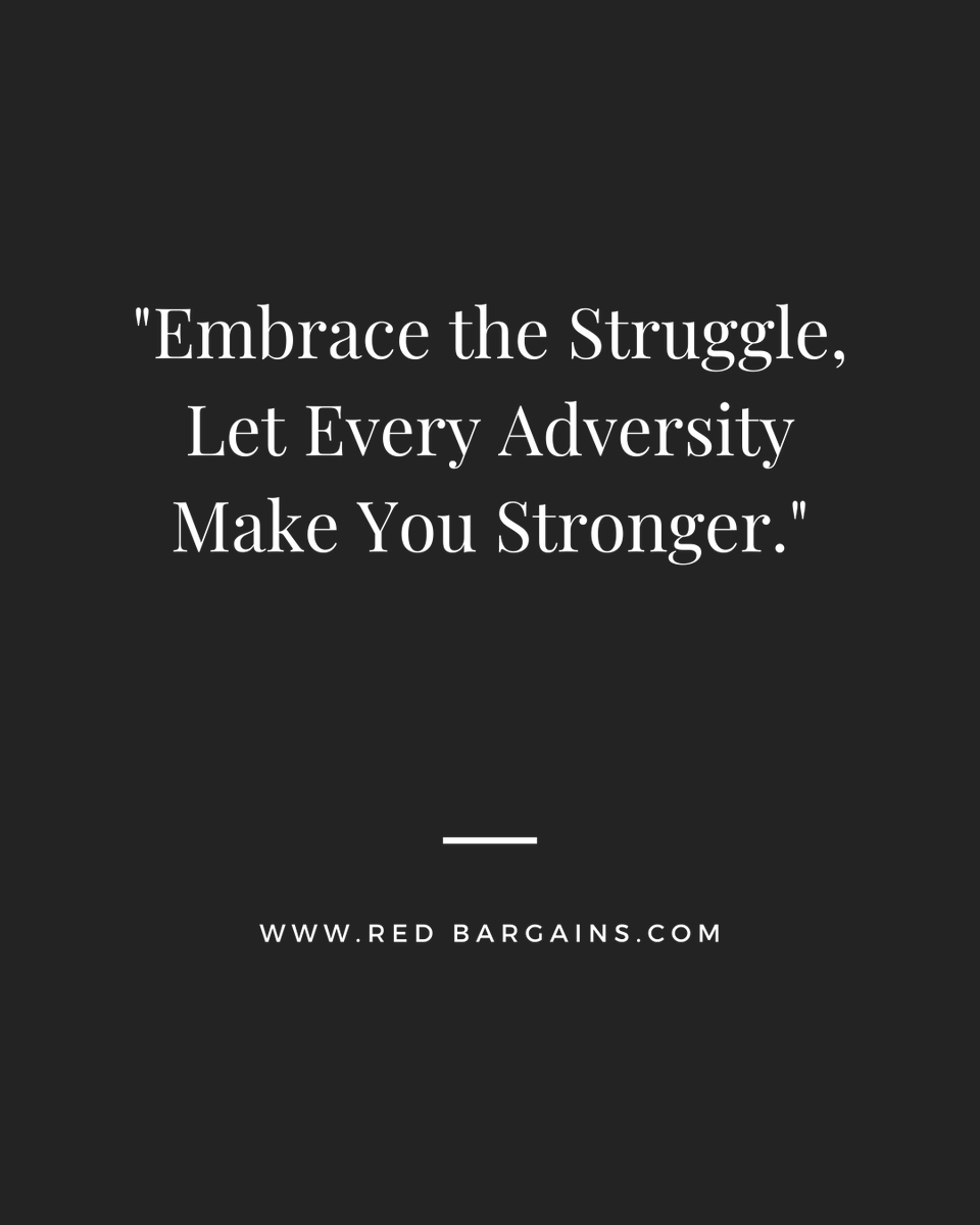 redbargains's tweet photo. "Embrace the Struggle, Let Every Adversity Make You Stronger."

#Motivation #Strength https://t.co/PvWw3wVDFG