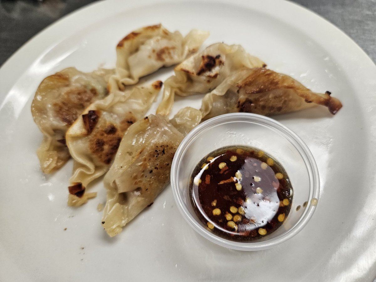 coach_jacobson's tweet image. Yesterday in lab, the Culinary 1 classes made Potstickers with a dipping sauce on the side, alongside some Homemade Fried Rice! Always a great lab! 😁 @wilmotuhs #InspiredByWilmot #potstickers