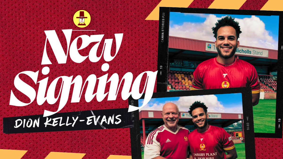 BanburyUnitedFC's tweet photo. 𝐃𝐈𝐎𝐍 𝐒𝐈𝐆𝐍𝐒 𝐎𝐍 ✍️ |

New right back is swiftly acquired to replace injured Jack Tompkins.

Banbury United is pleased to announce the arrival of 27-year-old right back Dion Kelly-Evans to the Banbury Plant Hire Community Stadium ahead of Saturday’s home fixture versus Chorley Football Club.

Kelly-Evans’ footballing journey started when he joined his hometown team Coventry City. He soared through the ranks as a youngster, signing his first professional contract at the age of 19 at the end of the 2014/15 season. A handful of appearances on the bench saw him on the fringes of the first team during 2015/16, until he would eventually make his senior debut as a substitute coming on at half time in a 2-0 victory away at Oldham Athletic in the last game of the season.

The right-back broke through in the succeeding campaign, making 32 appearances in all competitions for the League One side, but the Sky Blues suffered relegation at the end of the season. The following season saw Kelly-Evans make seven appearances in all competitions during Coventry’s play-off winning campaign, one of which being a second half substitute in Coventry City’s EFL Trophy final win over Oxford United. This saw the Sky Blues win at Wembley in front of an enormous 74,434 crowd. 
Despite this success, Dion’s first team action was limited, bringing an end to his time at his home club after a total of 40 appearances across all competitions in three professional seasons. Seeking regular first team action upon his release, Kelly-Evans dropped into non-league as he made the switch to Southern Premier Division Central side Kettering Town for the 2018/19 campaign.

In his solo campaign for the Poppies, Dion played 46 times as Kettering won the division, successively earning promotion to the National League North. Kelly-Evans’ fine performances meant he would rise one step higher, with recently relegated club Notts County securing the full back’s signature for their first ever season outside the Football League. He became a staple piece in the defence at Meadow Lane accumulating 85 appearances as the Magpies qualified for the play-offs in each of his three seasons at the club. Each attempt failure to secure a return to the Football League, with defeats to Harrogate Town, Torquay United and Grimsby Town respectively.

Dion’s next venture saw him join fellow National League side, Boreham Wood. But following a bright start to the 2022/23 season and having made eight appearances, he unfortunately suffered a long-term injury after breaking his collar bone on the 1st October at home to Maidstone United. This was to see him sit out the majority of the 2022/23 campaign. As a result of this, Dion was released at the beginning of this current season, which made him available for Banbury United to sign ahead of Saturday’s fixture versus Chorley FC.

Dion is a quick and versatile wide defender, who has had experience in the Football League and National League. He is a perfect option for Mark Jones who needed to quickly source a replacement to fill the void in the right back position after the devastating news of Jack Tompkins’ injury. 

Mark expressed “I’m delighted that Dion has agreed to join us. Dion is a very good player who brings fantastic experience with him, having played in the league for Coventry City and the National League with Notts County and Boreham Wood. He is an all action right back that will fit in with our style.” 

#WeAreUnited | #UTP