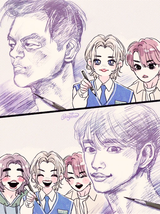 🐥: ジニョンの顔を描いた 
