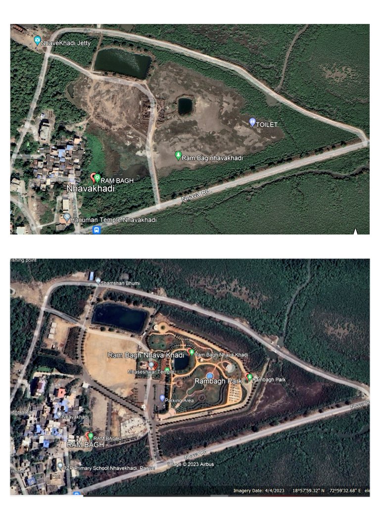 vaibhavmhatre99's tweet photo. Self-proclaimed leader grabs govt. land, killed #mangroves, builds satellite-visible park, causes havoc, names it after self, @CIDCO_Ltd authorities oblivious. #illegalRambaug #LandControversy #UncheckedPower @moefcc @byadavbjp @mieknathshinde @dir_ed @SMungantiwar @sunnyagro https://t.co/UCCmdqOxYd