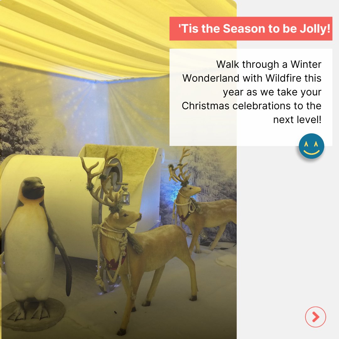 wildfire_agency's tweet photo. 🎄❄️⛄ 'Tis the Season to be Jolly! ⛄❄️🎄

Walk through a Winter Wonderland with Wildfire this year as we take your Christmas celebrations to the next level!

Get in touch to book your dream Christmas party. https://t.co/mamxqkKvEy