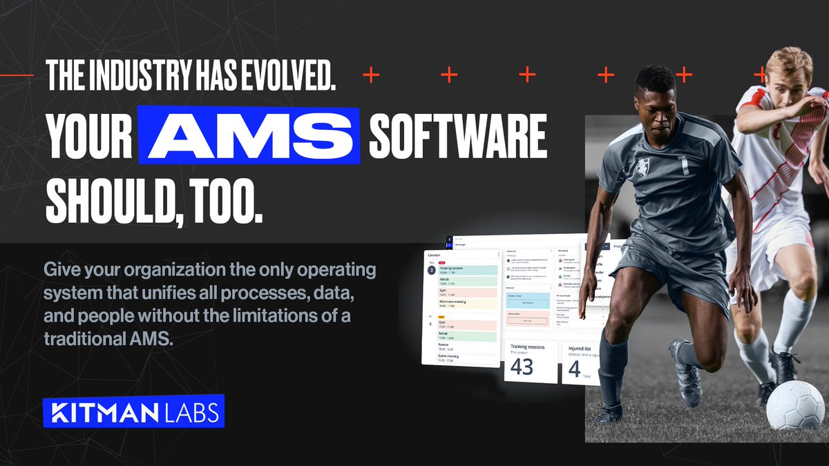 KitmanLabs's tweet photo. Looking for Athlete Management Software?

Learn how IP: Intelligence Platform is different from the traditional AMS.

👉 https://t.co/7FDIKH1EOB

#IntelligencePlatform #SportsManagement #ClubManagement #AthleteManagementSystem #AMS #AthleteMonitoring  #SportsTech https://t.co/ywWpztyAPj