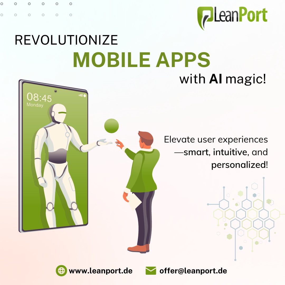LeanportDigital's tweet image. Transforming mobile apps with AI innovation at LeanPort! Redefine user experiences through intelligent, intuitive, and personalized solutions. Embark on a journey to the future of mobile app development with us!
#artificialintelligence #leanport #artificialintelligencedevelopment