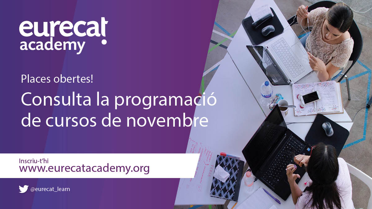 📢Consulta la programació de cursos de #novembre d'#EurecatAcademy: #ciberseguretat, #economiaverda, costos amb #PowerBI, #metavers i agricultura 4.0 entre altres Reserva la teva plaça! eurecatacademy.org/ca/proxims-cur…