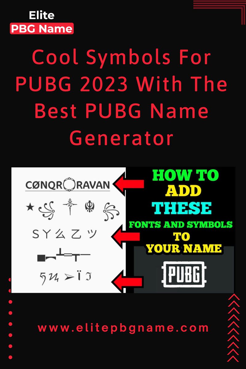 Muhamma77944178's tweet image. Your journey to a cooler PUBG experience begins with our 2023 Name Generator and trendy symbols. Unleash your creativity! 🎮✅ #PUBG #GamerTags #CreativeSymbols #PUBG2023 #PUBGNames #GamingCommunity #GamerTags #OnlineGaming #PUBGPlayers #Customization #PUBGIdentity #NameGen2023