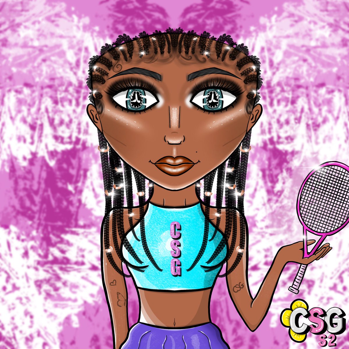 GM 🌼 #classysassygirls |S2 new drop, 2nd CSG with a dark skin tone. Sporty CSGirl 🎾
———
🌼 S1 - Sold Out (151)
🌼 TV : 2.7 ETH
🌼 Owners : 57
———
🌼 Hand drawn
🌼Hold 7 CSG’s = 1 free custom  
🌼Monthly Holders Airdrop
🌼Access ‘lil CSG’ collection

opensea.io/collection/cla…