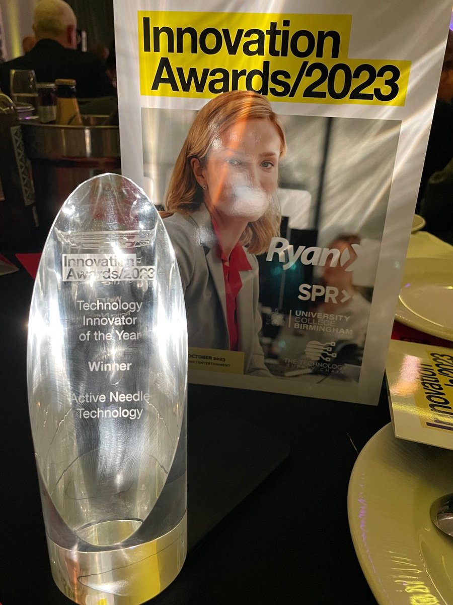Exciting News!📢

We are thrilled to announce that <a href="/ActiveNeedle/">ActiveNeedle</a> has been crowned the Technology Innovator of the Year at the Innovation Awards 2023!  

Congratulations to all the finalists and winners! 

#IA2023 #Innovation #medtech #ultrasound #needle #cancer #drugdelivery