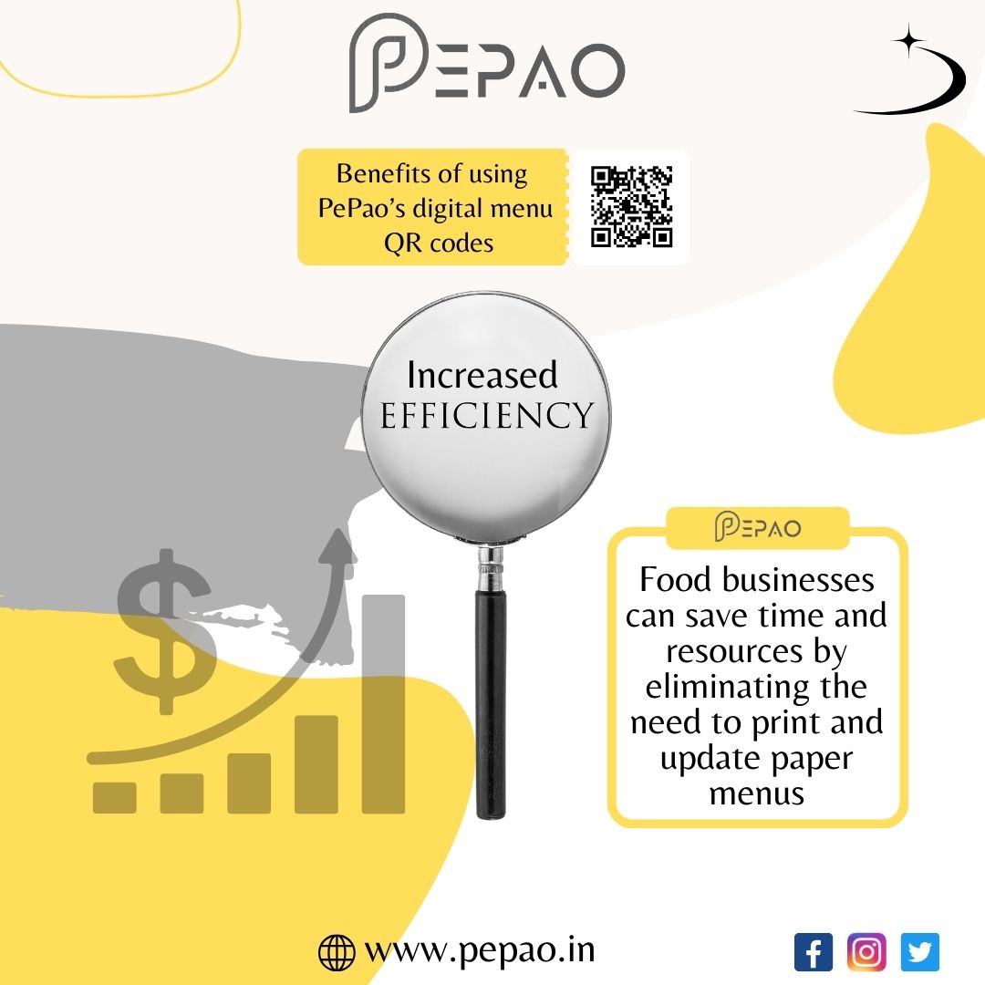 myPepao's tweet photo. Pepao's Digital Menu QR codes provide a cost-effective, environmentally responsible, and customer-focused solution for food businesses, helping them stay competitive and adapt to changing customer preferences and safety requirements.
#PepaoCompany #OnlineTableBooking #QRMenu https://t.co/imY7BHhVwP