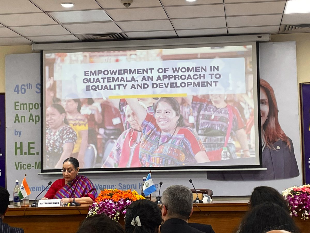 Vice minister of foreign affairs of Guatemala Karla Samayoa Recari, delivers the 46th Sapre house lecture on empowerment of women in Guatemala