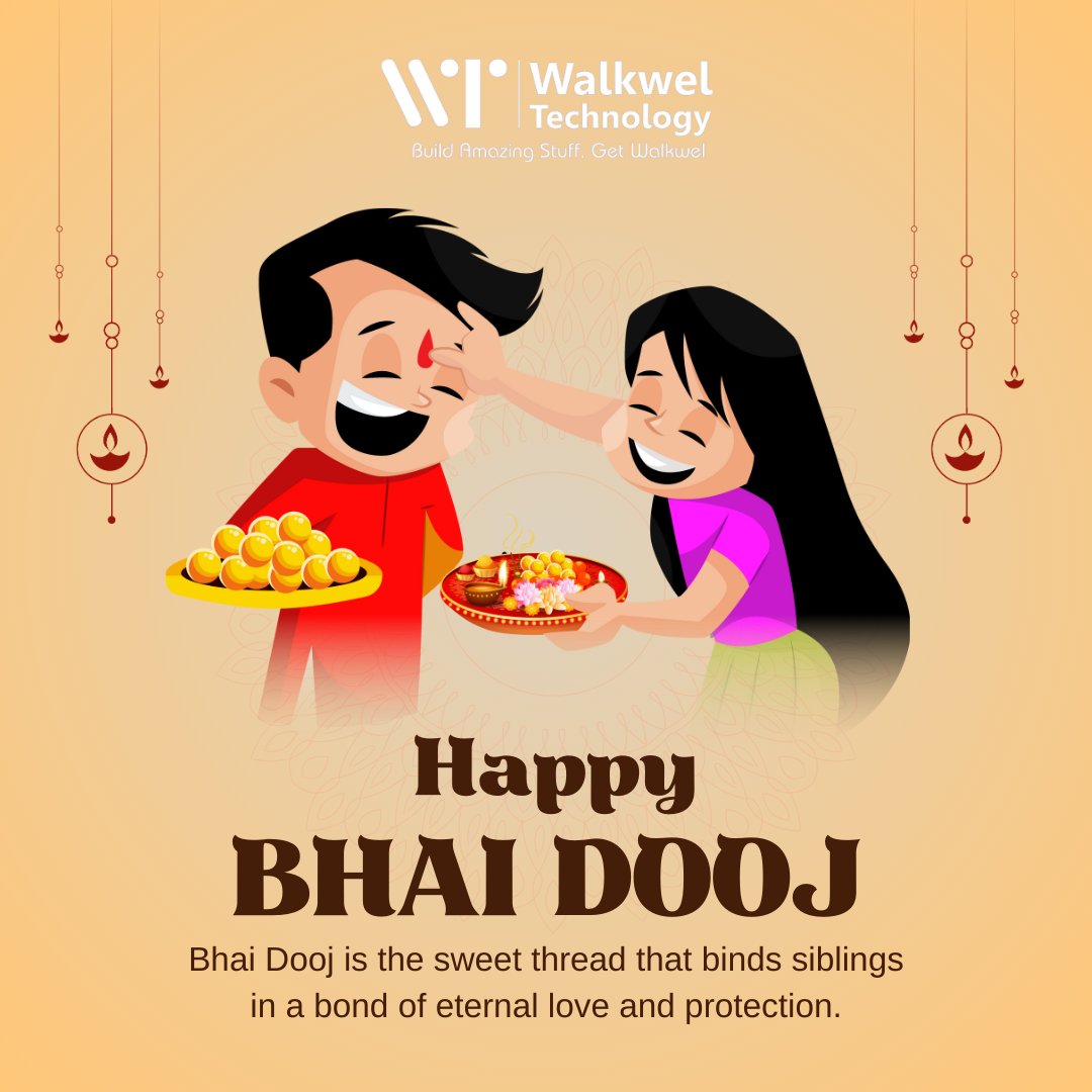 Walkwel's tweet photo. Bhai Dooj is the sweet thread that binds siblings in a bond of eternal love and protection.

#BhaiDooj #indianfestival #love #siblinglove #hindufestival https://t.co/sGeZGZMzX0