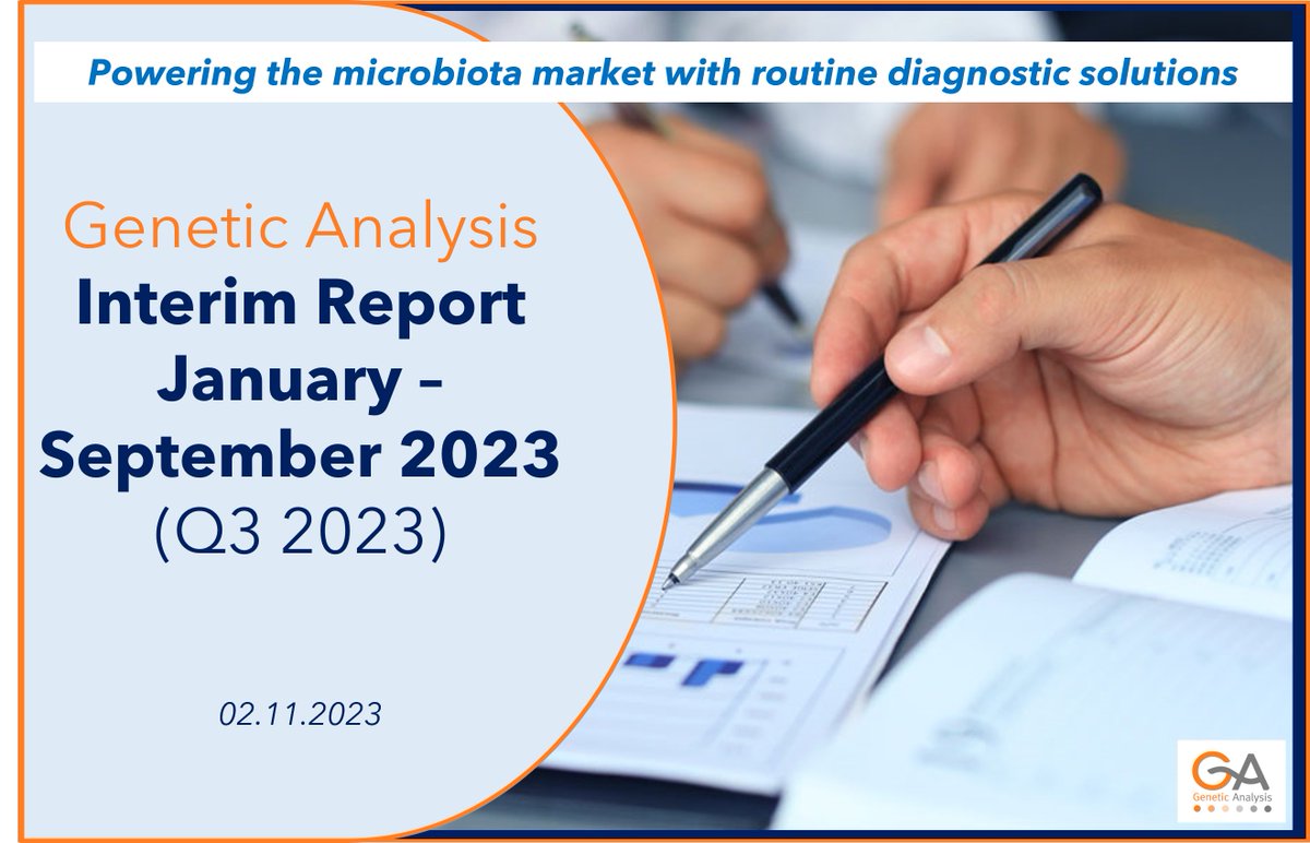 [#report] 📃<a href="/GeneticAnalysis/">Genetic Analysis AS</a> AS publishes the interim report for the third quarter and the first nine months of 2023.
➡️Press release: genetic-analysis.com/interim-report…

#diagnostics #innovation #Gamap #gamap #gastroenterology #healthcare #gutmicrobiome